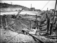 Foundations excavation from south. May 1952. Copyright  Gordano Civic Society