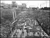 Operations Block piling August 1952. Copyright  Gordano Civic Society