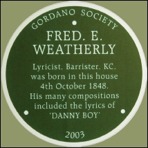 Fred Weatherly plaque